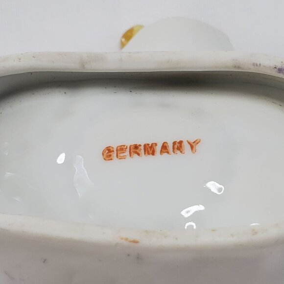 VTG German Porcelain Pipe Holder & Ashtray Trinket Dish Tobacciana Men's Gift - Picture 5 of 13